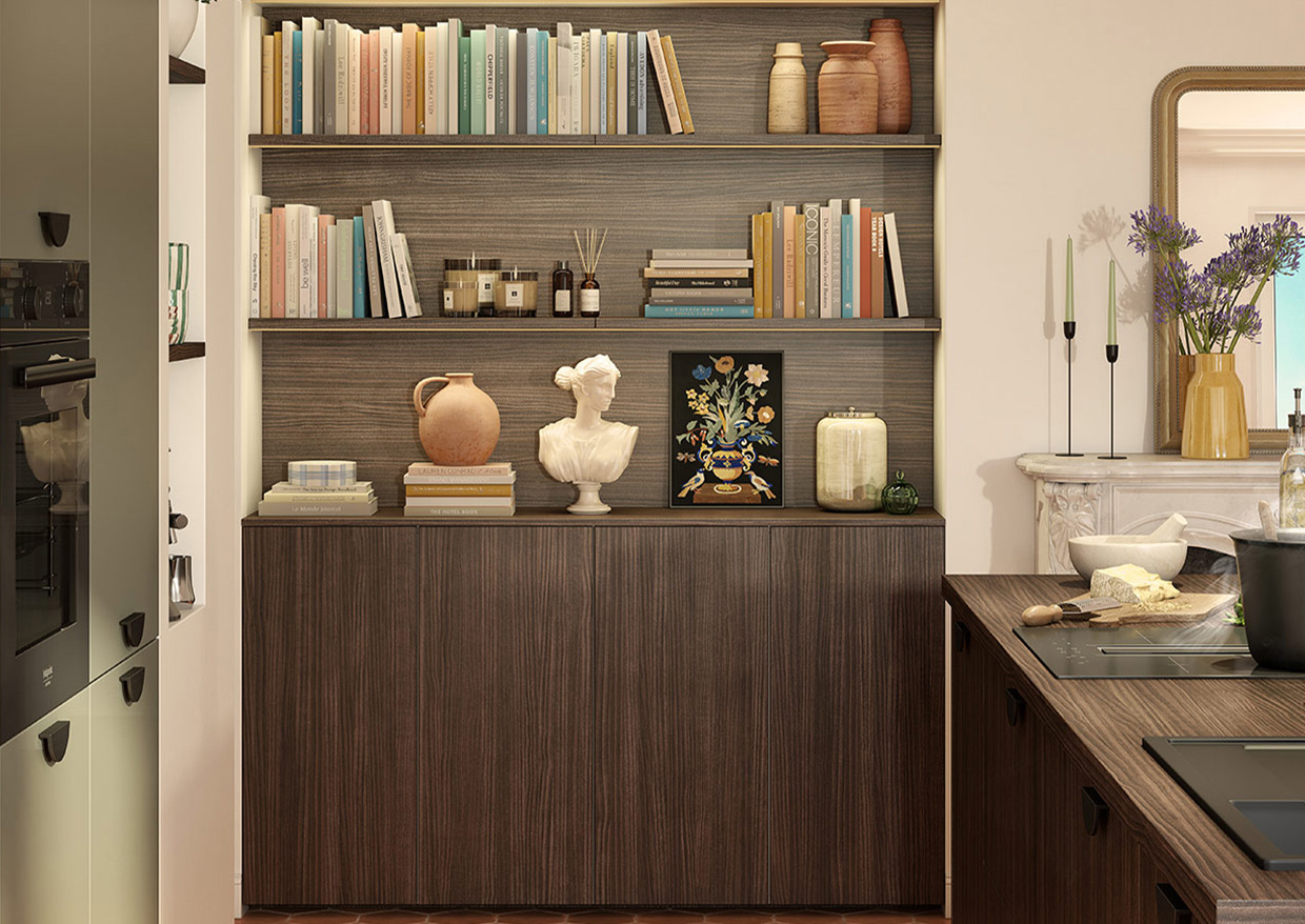 Bibliothèque Linea noyer Milan