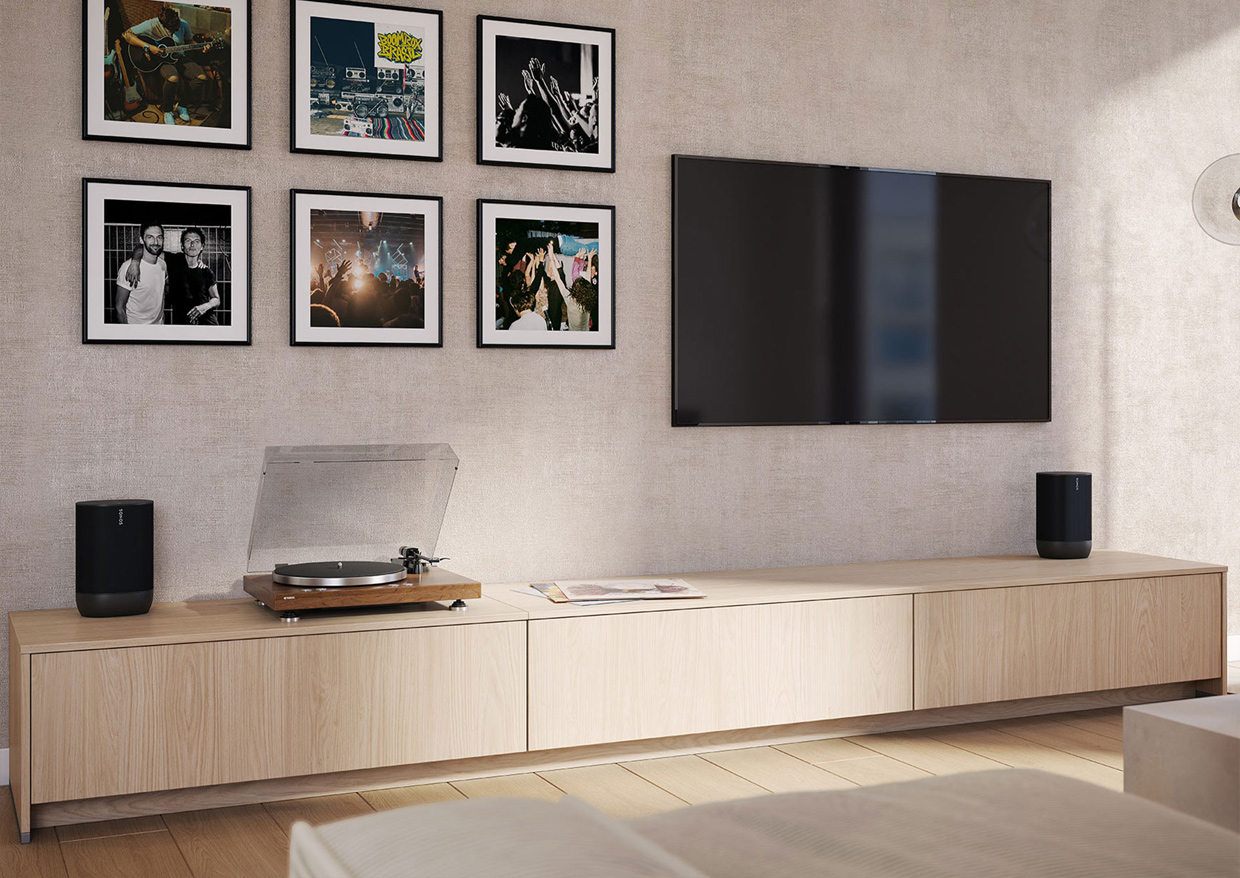 Meuble TV 300cm Linea chêne come