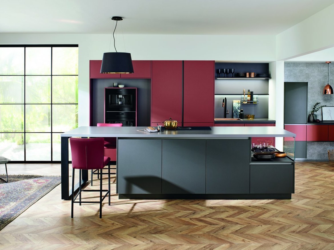 Cuisine ilot velvet noir mat