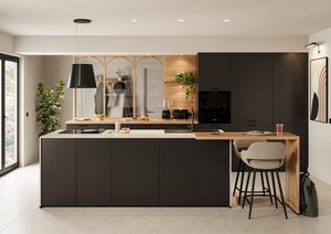 Chique zwarte dolce keuken