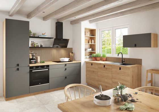 Cette cuisine moderne de style ferme