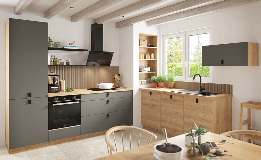 Cette cuisine moderne de style